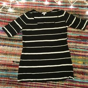 A Pea in the Pod Black and White Striped Shirt
